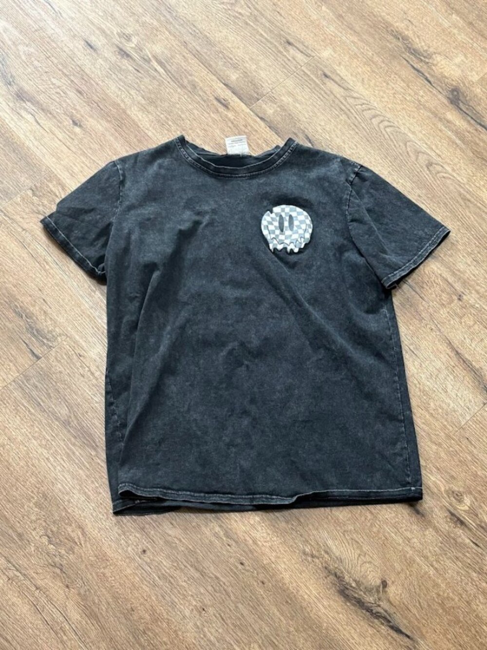 Comfort Colors Race Fuel Graphic Tee Washed Black Checker L